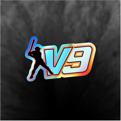1V9 Holographic Baseball Sticker | Helmet, Bat Bag & Water Bottle Decal