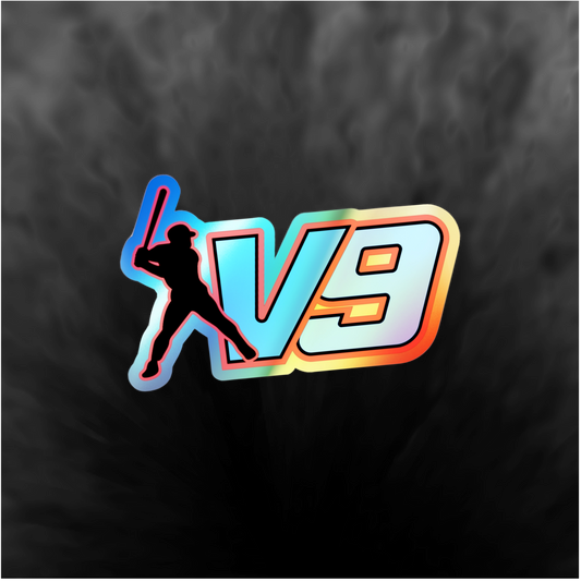 1V9 Holographic Baseball Sticker | Helmet, Bat Bag & Water Bottle Decal
